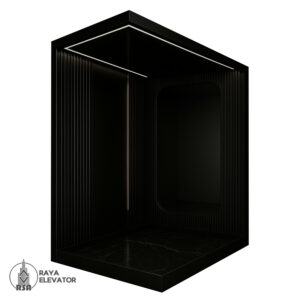 قیمت کابین آسانسور استیل کد 3762 ROYAL مشکی