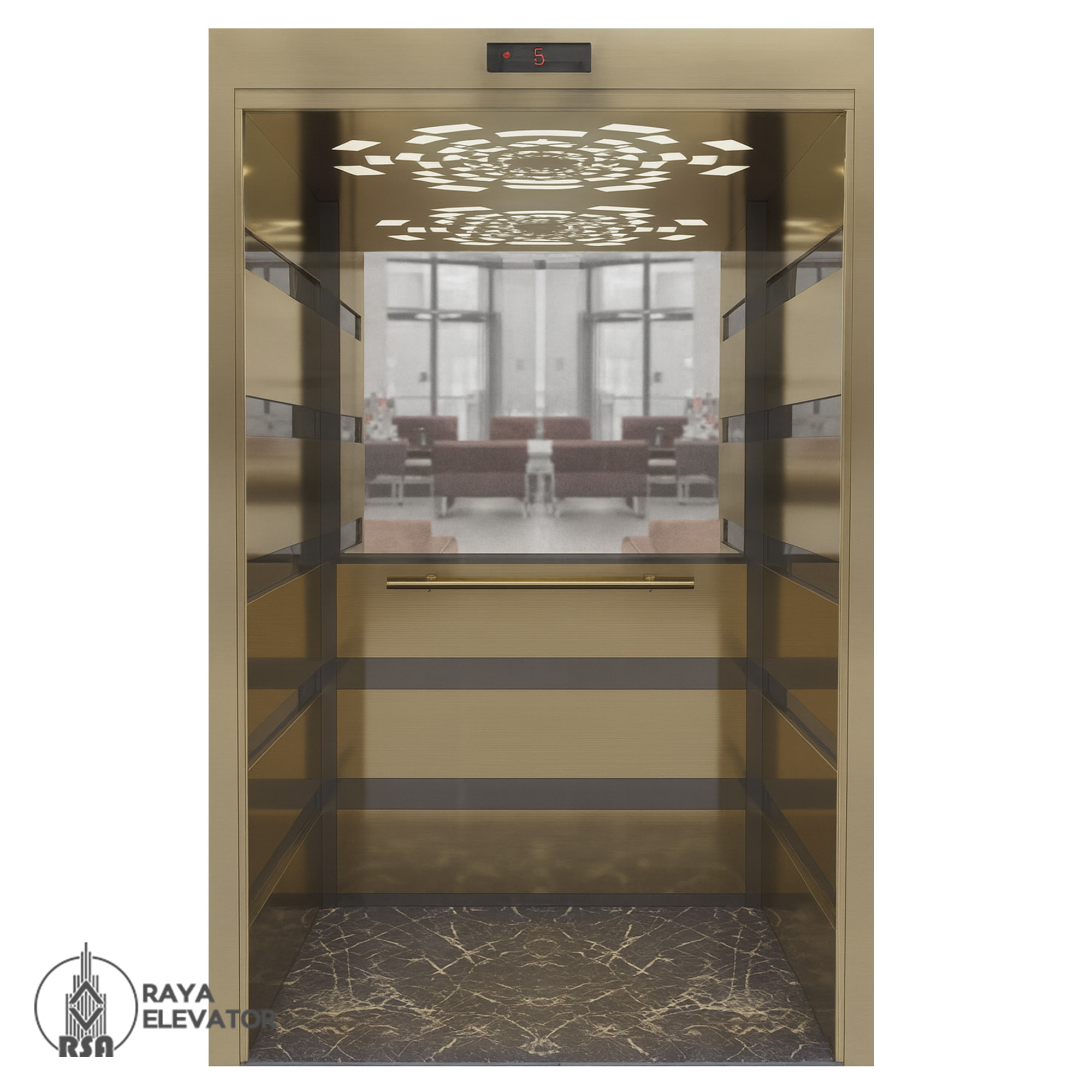 کابین آسانسور استیل کد 3771 ALBORZ