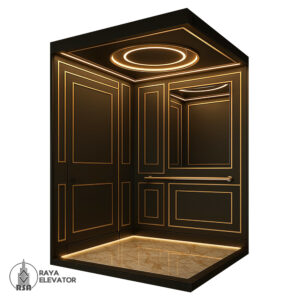 کابین آسانسور استیل کد 3772 ALVAND طلایی