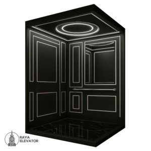 کابین آسانسور استیل کد 3772 ALVAND مشکی