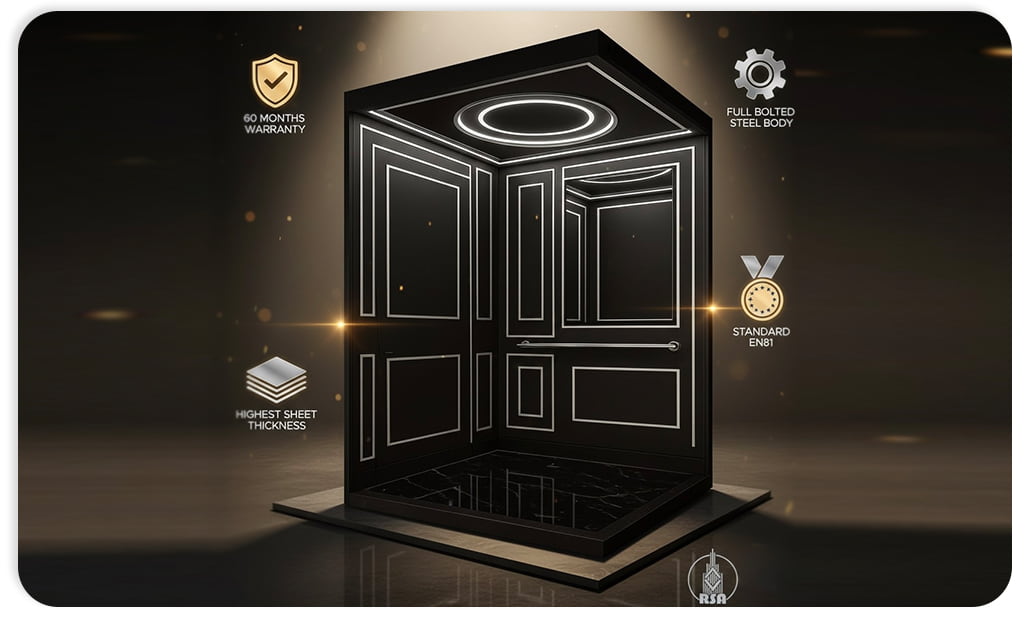 کابین آسانسور استیل کد 3772 ALVAND