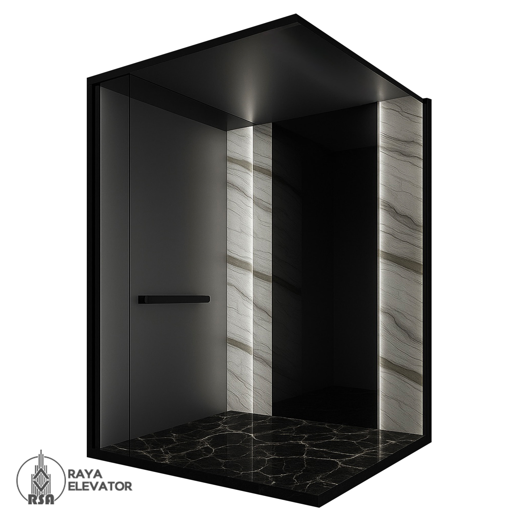 کابین آسانسور استیل کد 3778 ELIA دودی