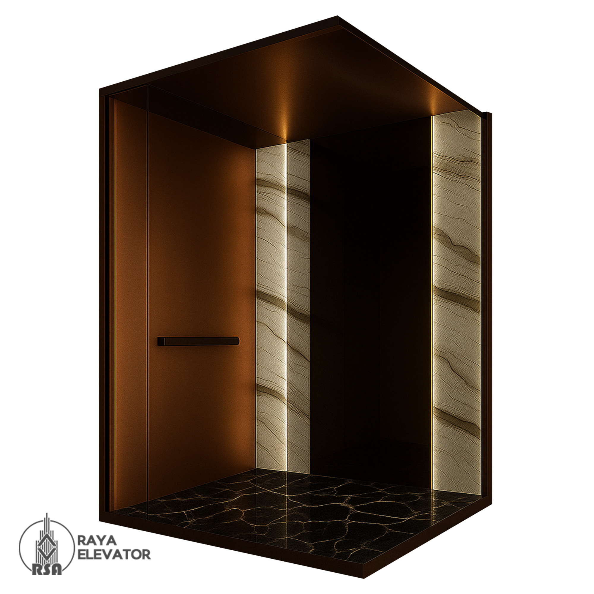 قیمت کابین آسانسور استیل کد 3778 ELIA رزگلد