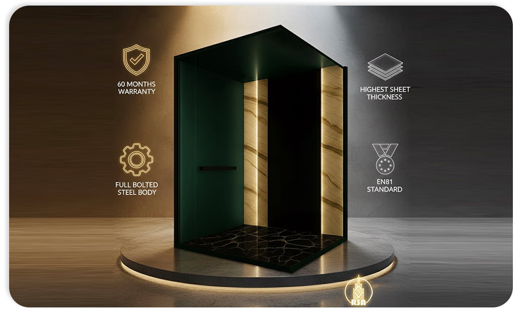کابین آسانسور استیل کد 3778 ELIA