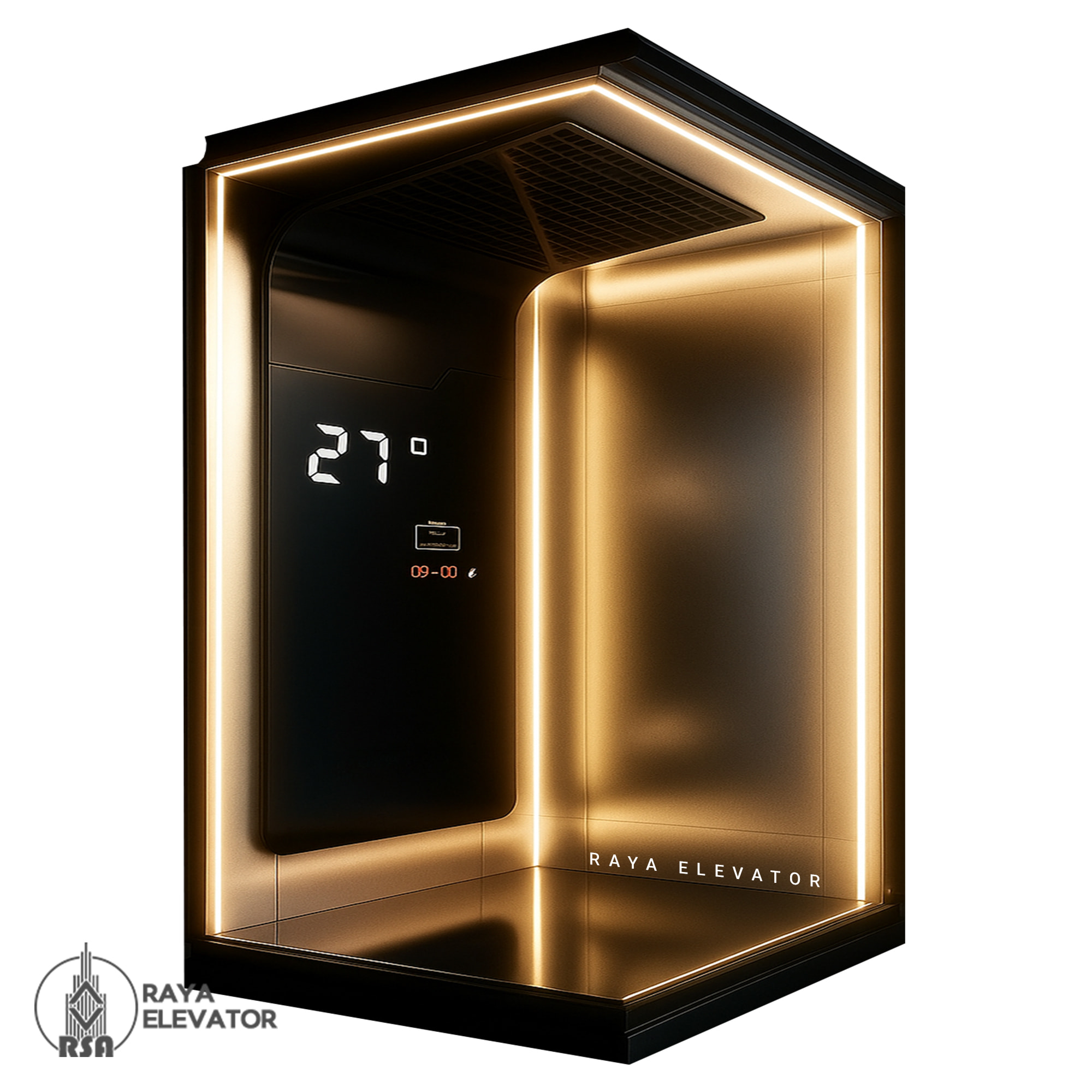 کابین آسانسور استیل کد 3779 TORANJ طلایی