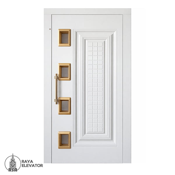 درب آسانسور لولایی کد6060 سفید