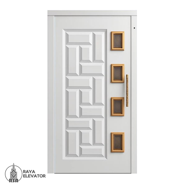 درب لولایی آسانسور کد 6065 طرح لوکا سفید