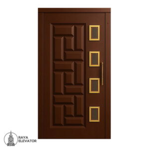 قیمت درب لولایی آسانسور کد 6065 طرح لوکا قهوه ای