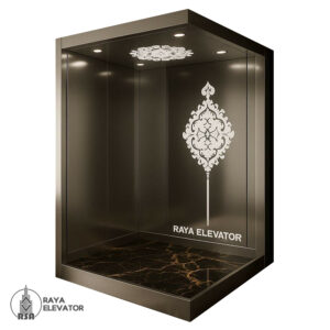کابین آسانسور استیل کد3843 طرح کیمیا