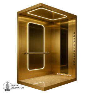 کابین آسانسور استیل کد3853 طرح مگا