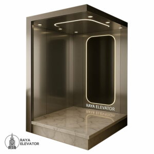 کابین آسانسور استیل کد3855 طرح آتلانتیس دودی