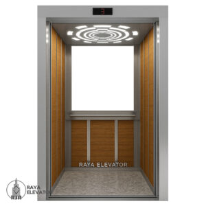 قیمت کابین آسانسور ام دی اف استیل کد 3857 طرح کاج نقره ای