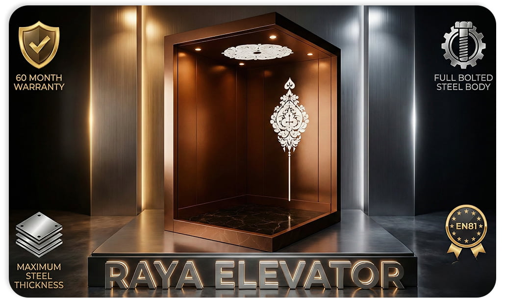 کابین آسانسور استیل کد3843 طرح کیمیا