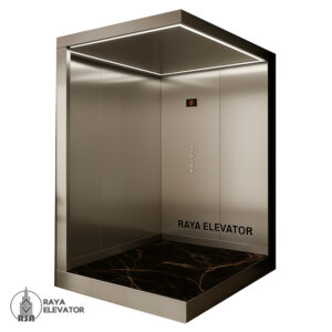 کابین آسانسور استیل کد3844 طرح داوین نقره ای