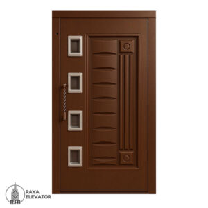 درب آسانسور لولایی کد 6073 قهوه ای