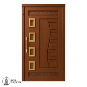 درب آسانسور لولایی کد 6076 قهوه ای