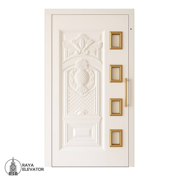 قیمت درب آسانسور لولایی کد 6077 سفید