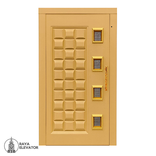 قیمت درب لولایی آسانسور کد 6068 طرح تات کرمی