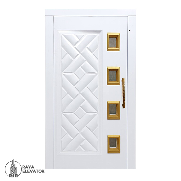 درب لولایی آسانسور کد 6071 طرح آرتامیس سفید