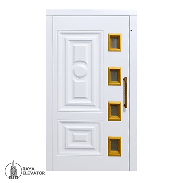 درب لولایی آسانسور کد 6072 طرح فردیس سفید