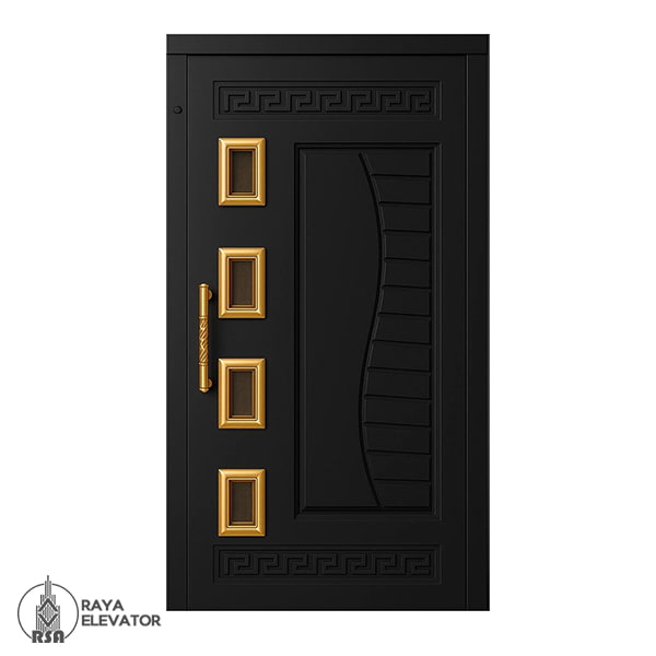 قیمت درب آسانسور لولایی کد 6076 مشکی