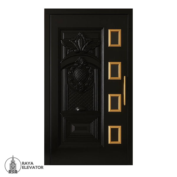 درب آسانسور لولایی کد 6077 مشکی