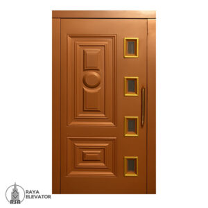 خرید درب لولایی آسانسور کد 6072 طرح فردیس قهوه ای