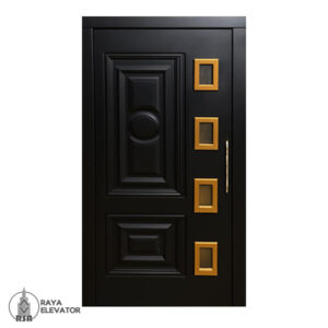 درب لولایی آسانسور کد 6072 طرح فردیس مشکی