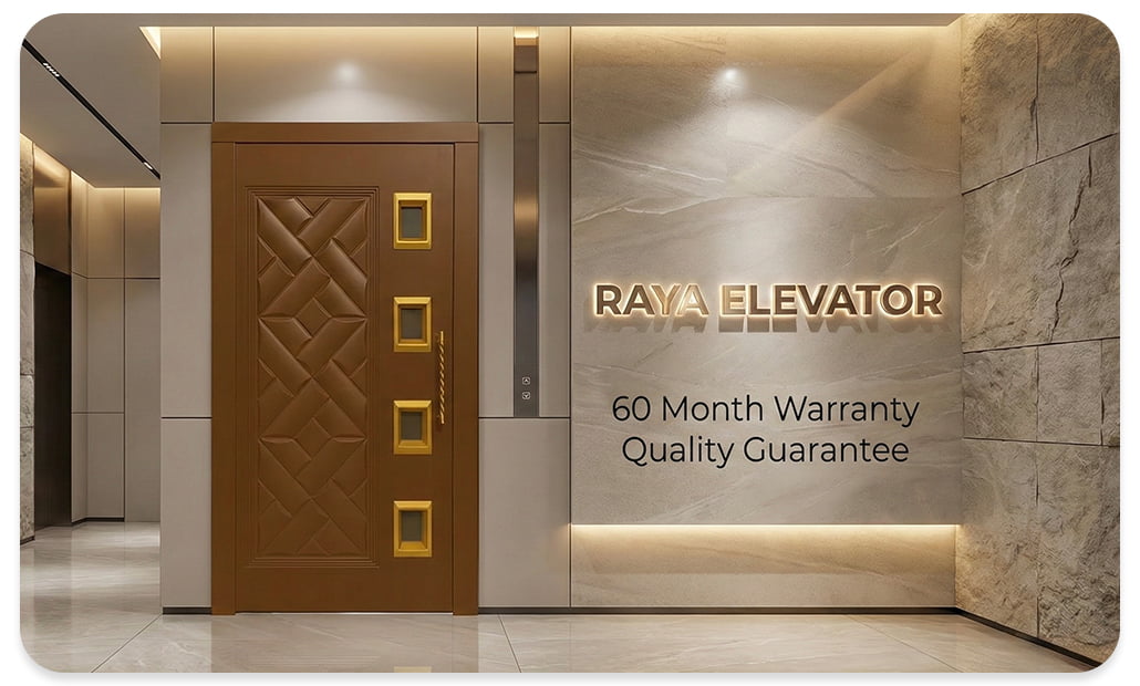 درب لولایی آسانسور کد6071 طرح آرتامیس قهوه ای