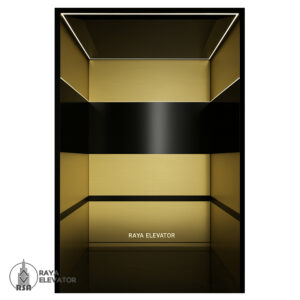 کابین آسانسور کد ۳۲۲۵ مدل راک طلایی