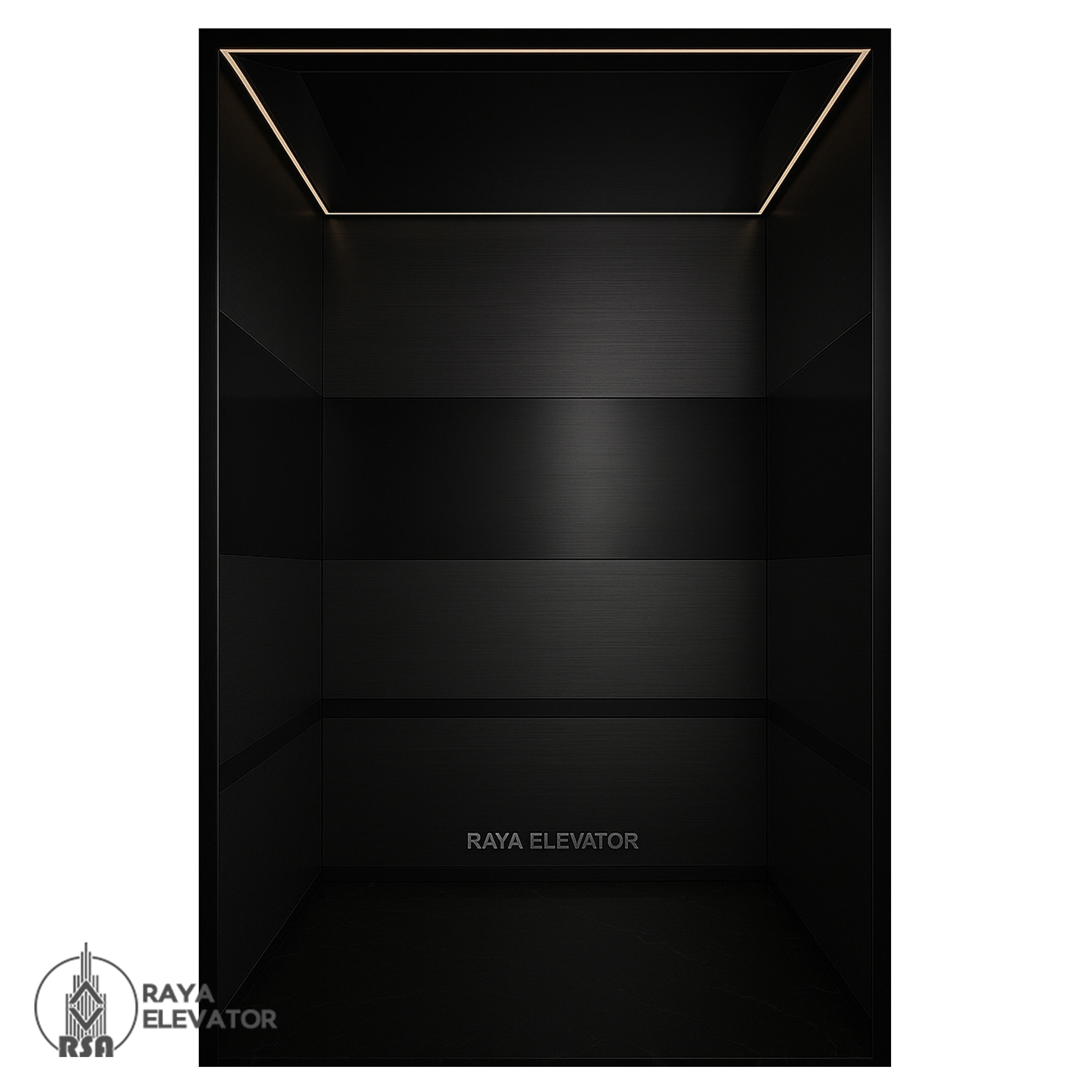 خرید کابین آسانسور کد ۳۲۲۵ مدل راک مشکی