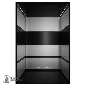 کابین آسانسور کد ۳۲۲۵ مدل راک نقره ای