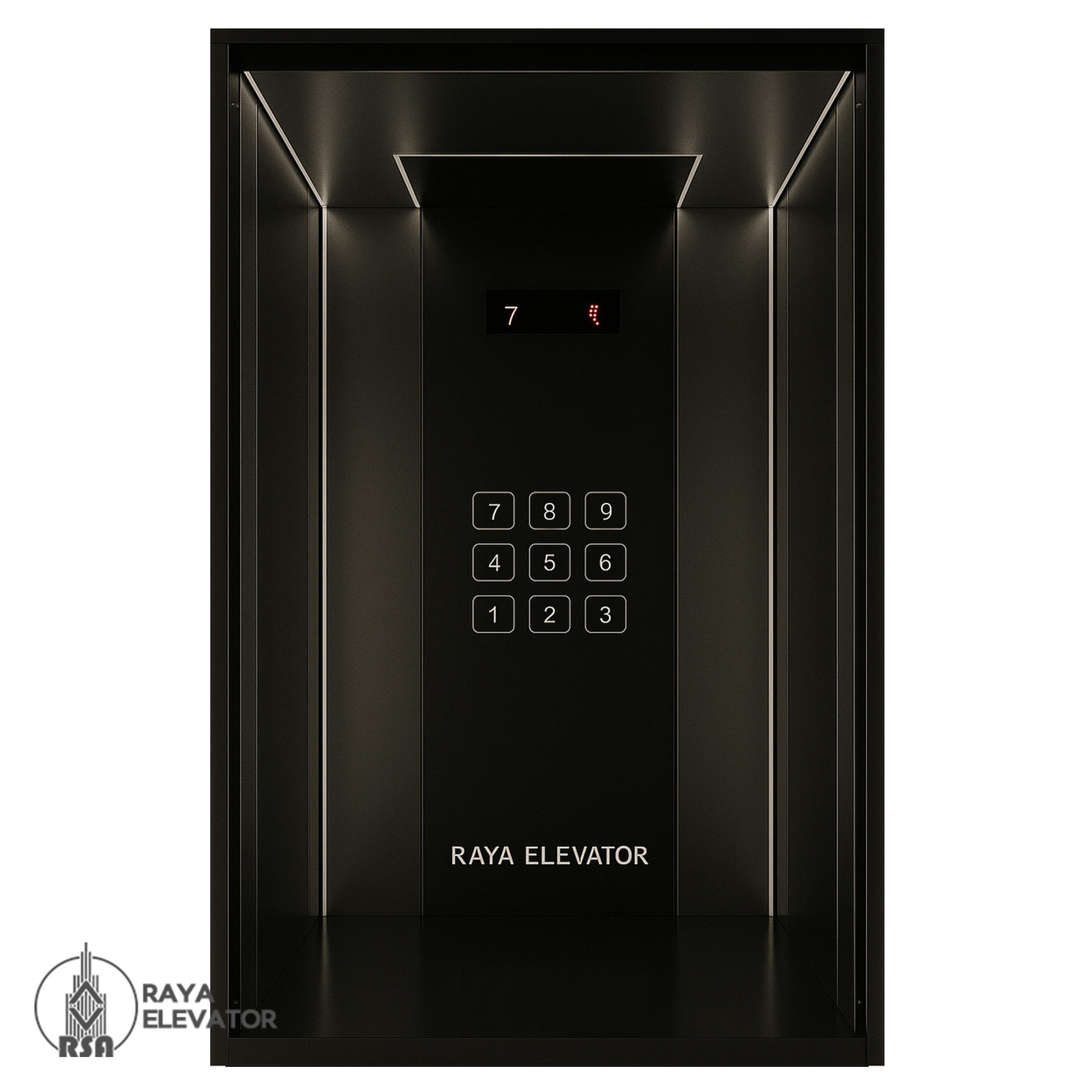 خرید کابین آسانسور کد ۳۲۲۷ مدل الگانس مشکی