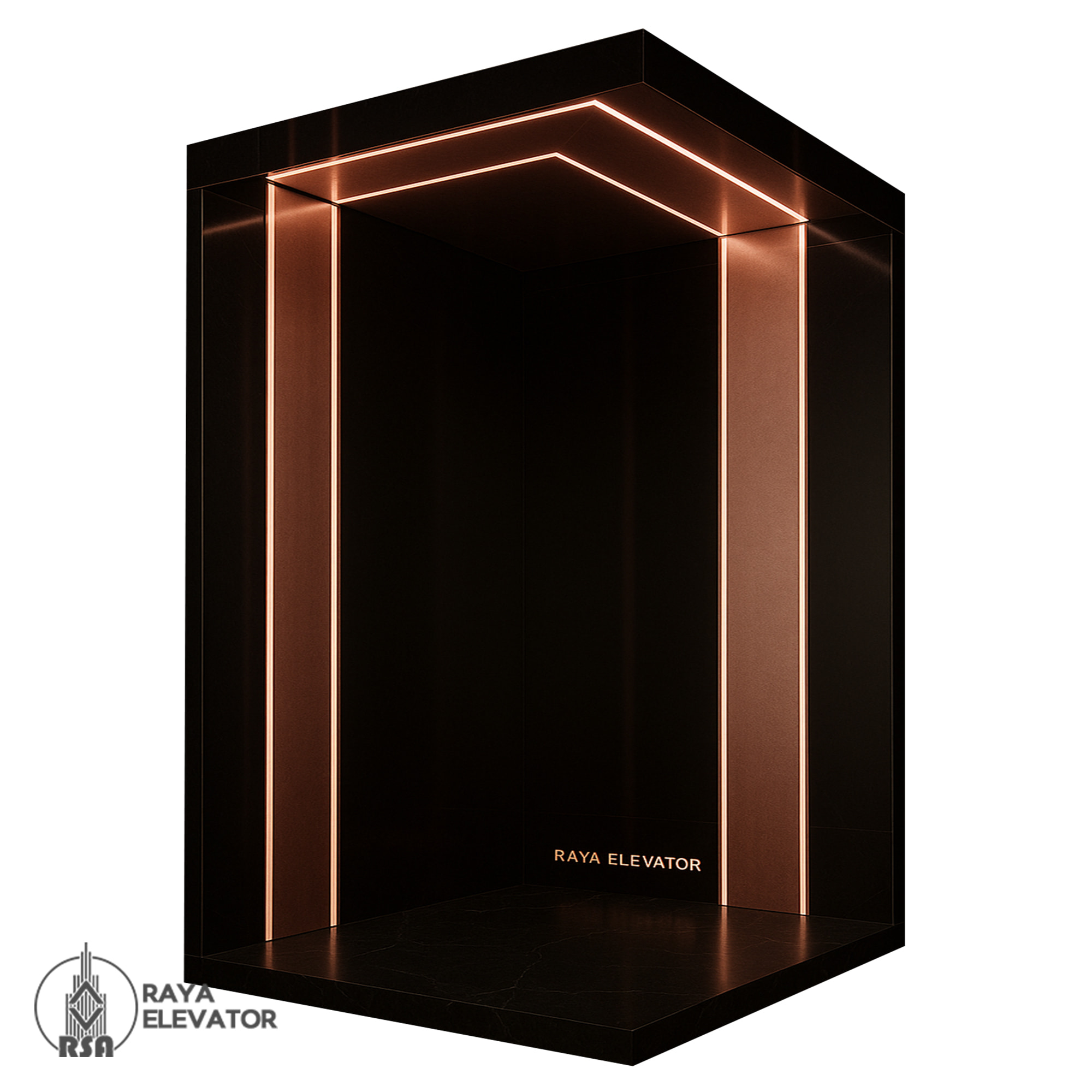 کابین آسانسور کد ۳۲۲۸ مدل هاکان رزگلد