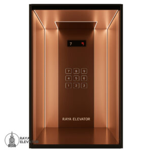 کابین آسانسور کد ۳۲۲۷ مدل الگانس رزگلد