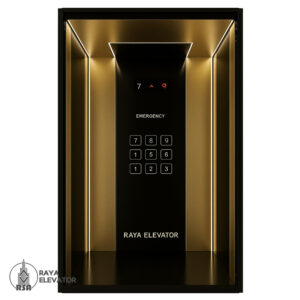 قیمت کابین آسانسور کد ۳۲۲۷ مدل الگانس طلایی