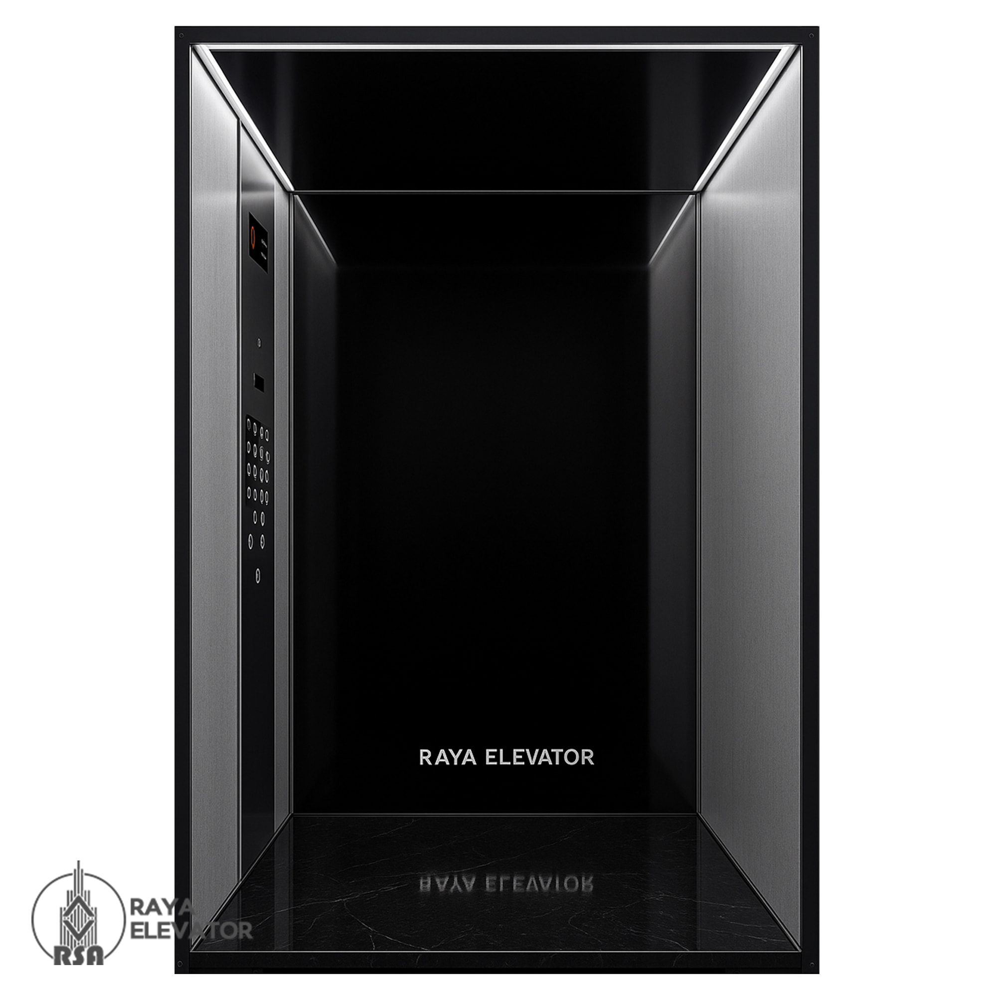 کابین آسانسور پرند کد ۳۲۲۶ نقره ای