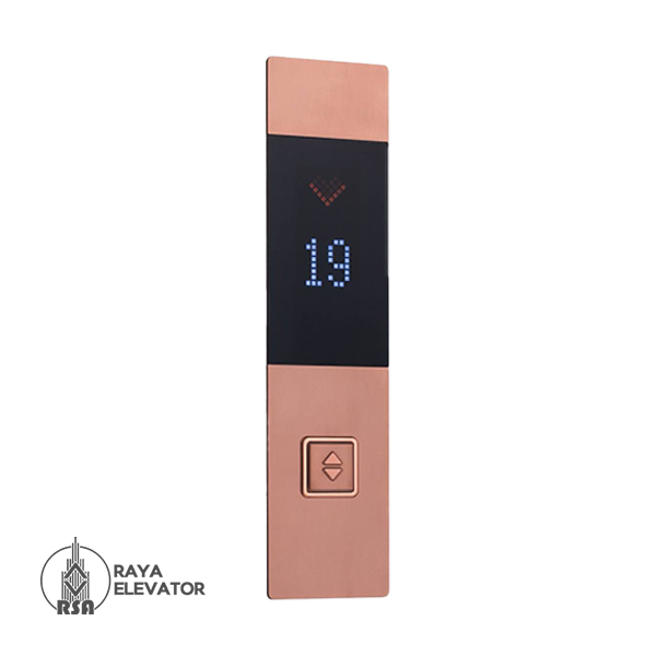 قیمت شستی طبقه آسانسور مدل شید استیل رزگلد