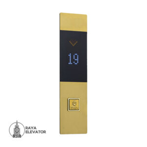 خرید شستی طبقه آسانسور مدل شید استیل طلایی