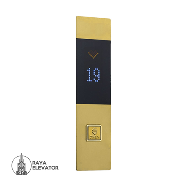 خرید شستی طبقه آسانسور مدل شید استیل طلایی