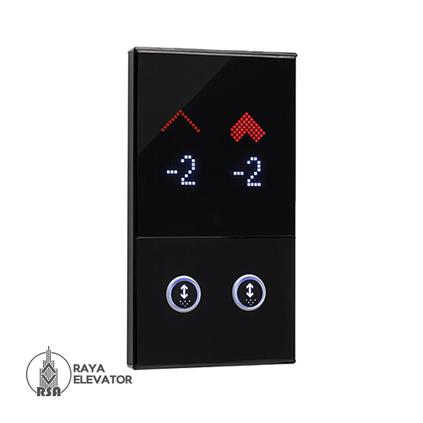 شستی طبقه آسانسور مدل هکا استیل بلک