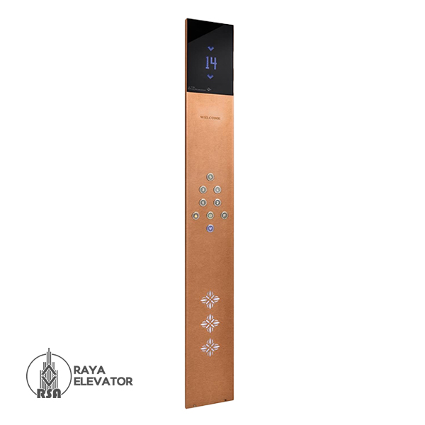 قیمت شستی کابین آسانسور مدل زامیا استیل رزگلد