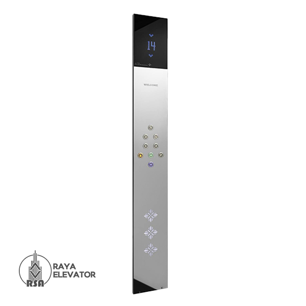 خرید شستی کابین آسانسور مدل زامیا استیل سیلور