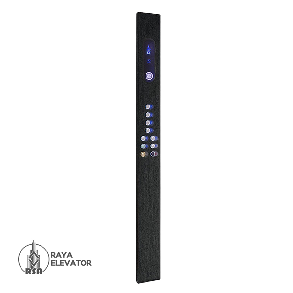 شستی کابین آسانسور مدل سدنا استیل بلک