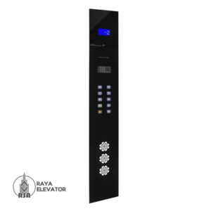 شستی کابین آسانسور مدل فلاو استیل بلک