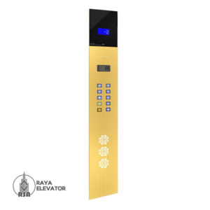 شستی کابین آسانسور مدل فلاو استیل طلایی