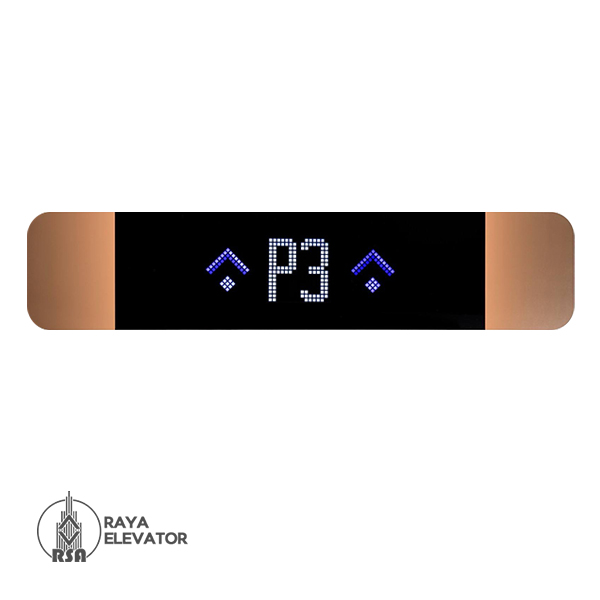 قیمت نمایشگر سر درب آسانسور مدل فریا استیل رزگلد