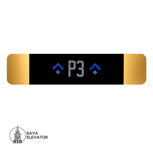 نمایشگر سر درب آسانسور مدل فریا استیل طلایی