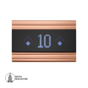 پنل سر درب آسانسور مدل دیون استیل رزگلد