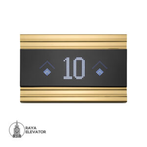 پنل سر درب آسانسور مدل دیون استیل طلایی